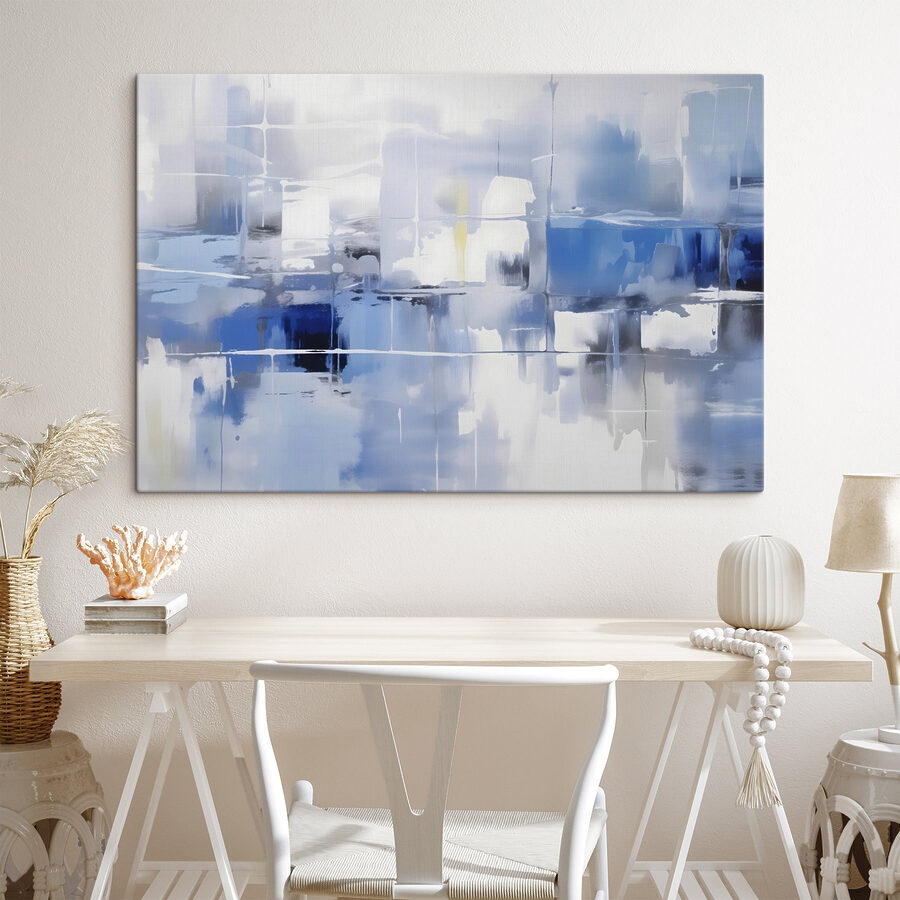 Blaue und weiße Wand