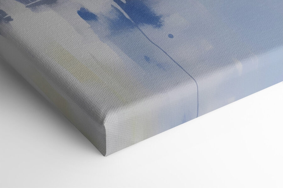 Blaue und weiße Wand