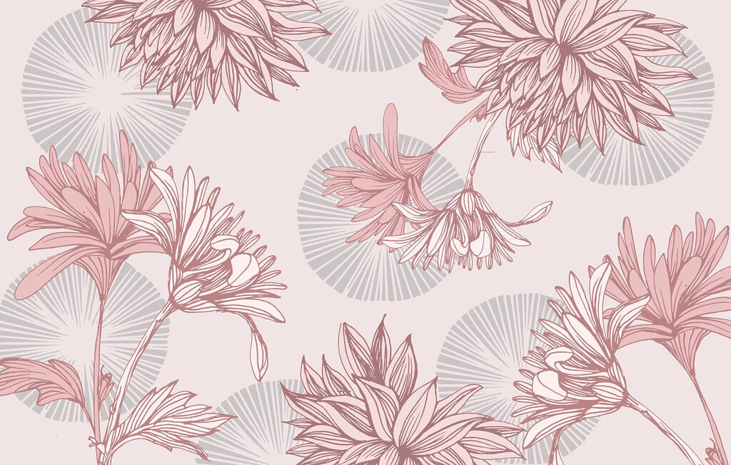 Muster aus Blumen und Blättern Muster aus Blumen und Blättern
