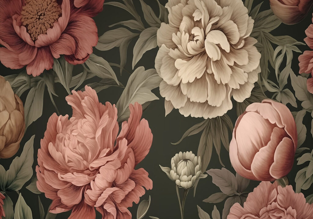 Tapete mit Blumen Tapete mit Blumen