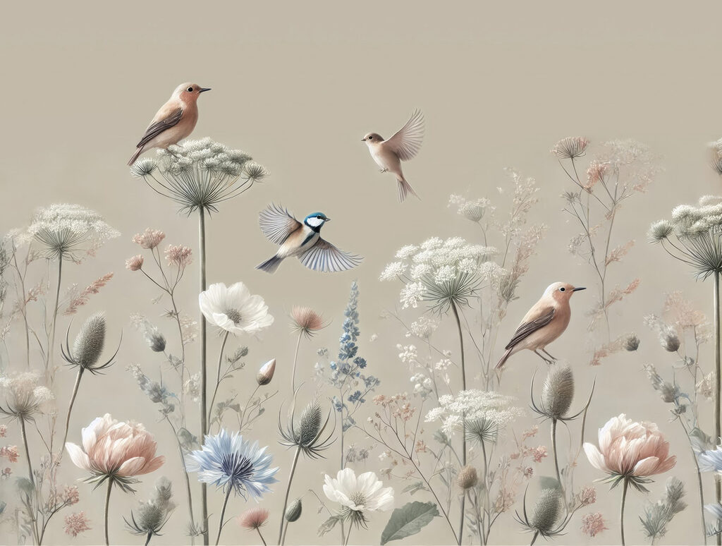 Vögel auf Blumen und Pflanzen Vögel auf Blumen und Pflanzen
