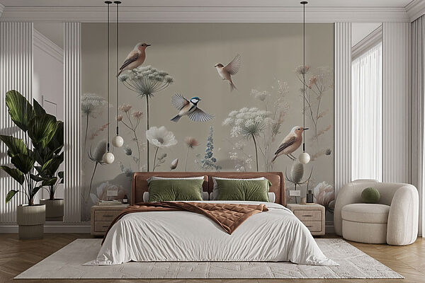 Vögel auf Blumen und Pflanzen Vögel auf Blumen und Pflanzen