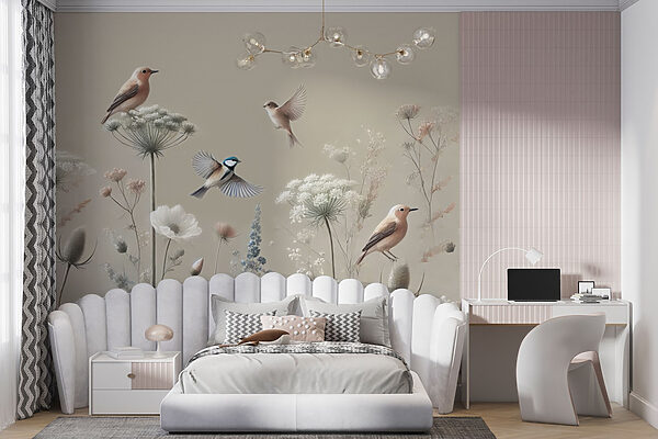 Vögel auf Blumen und Pflanzen Vögel auf Blumen und Pflanzen