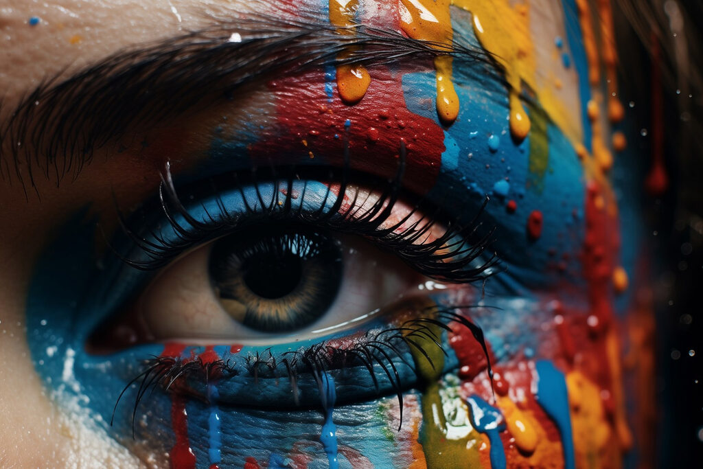 Vivid colors on expressive canvas Vivid colors on expressive canvas