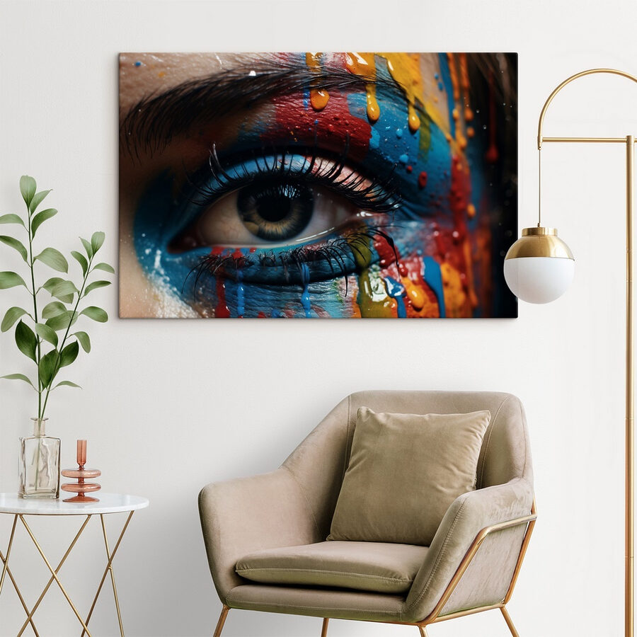 Kräftige Farben auf ausdrucksstarker Leinwand