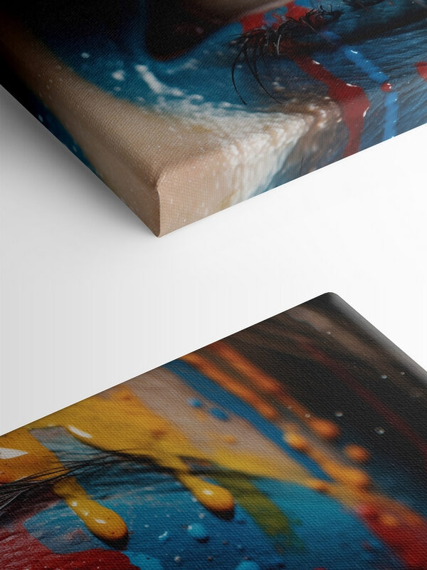 Kräftige Farben auf ausdrucksstarker Leinwand Kräftige Farben auf ausdrucksstarker Leinwand