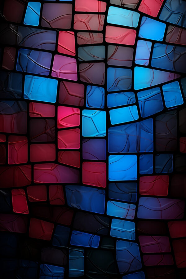 Colorful mosaic of squares
