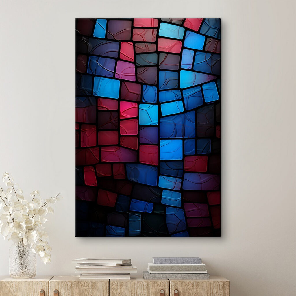 Colorful mosaic of squares