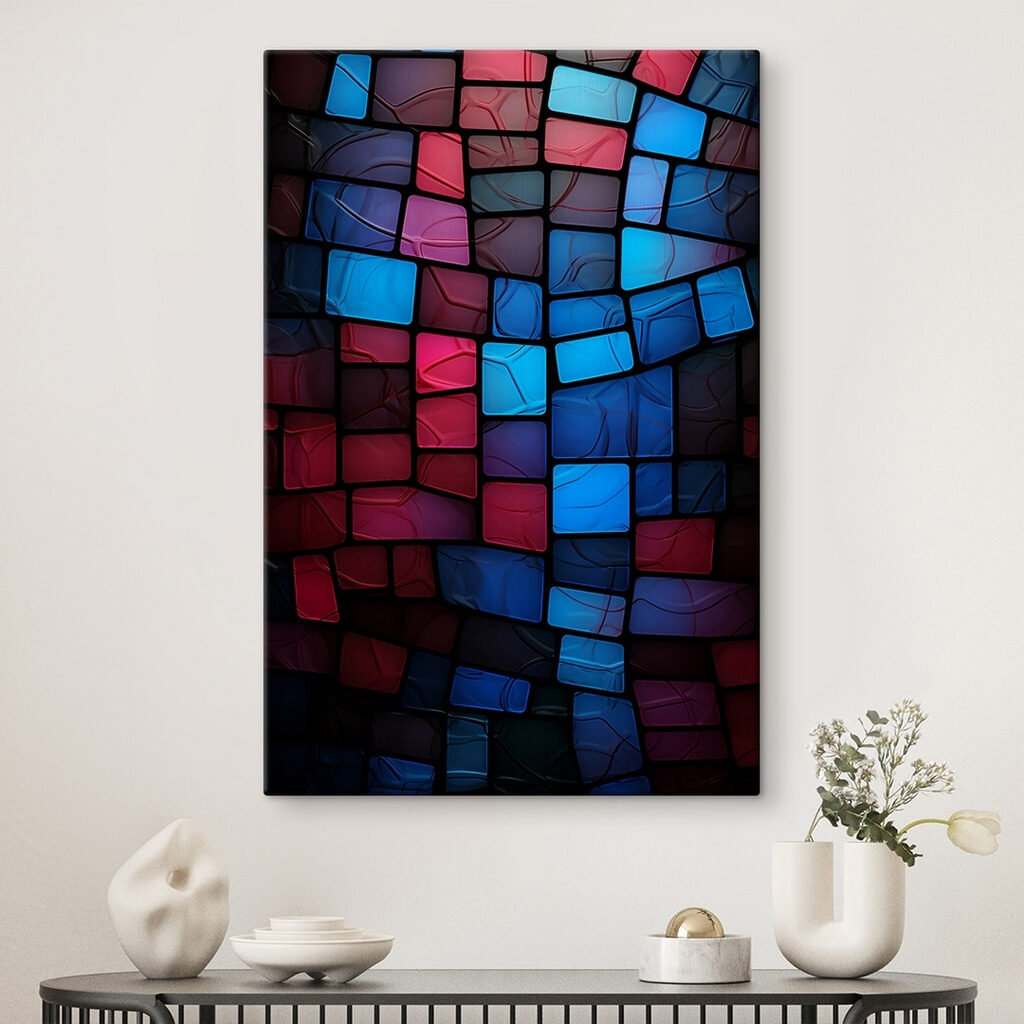 Colorful mosaic of squares
