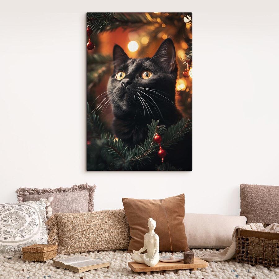 Schwarze Katze mit gelben Augen Schwarze Katze mit gelben Augen