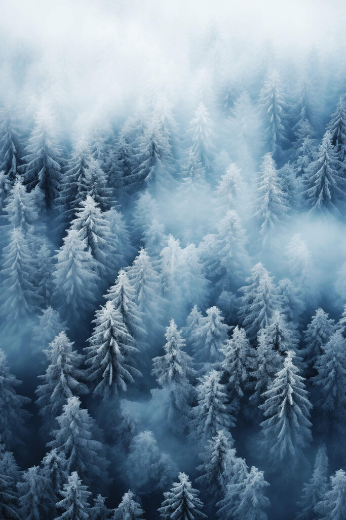 Group of trees covered in snow Group of trees covered in snow