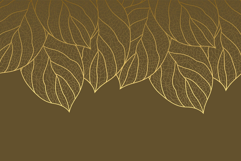 Elegante Blattmuster auf gedämpftem Hintergrund Elegante Blattmuster auf gedämpftem Hintergrund