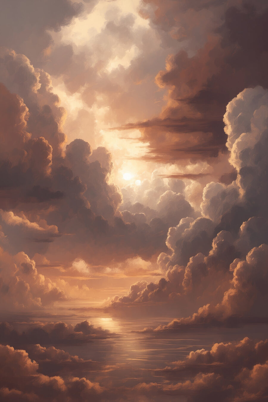 Wolken und Wasser am Himmel