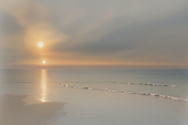 Sonnenuntergang über einem Strand Sonnenuntergang über einem Strand