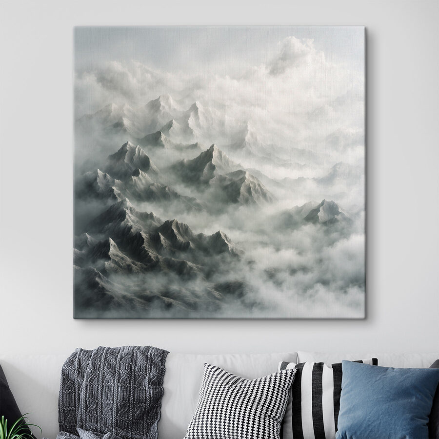 Wandbilder Bergkette mit Wolken