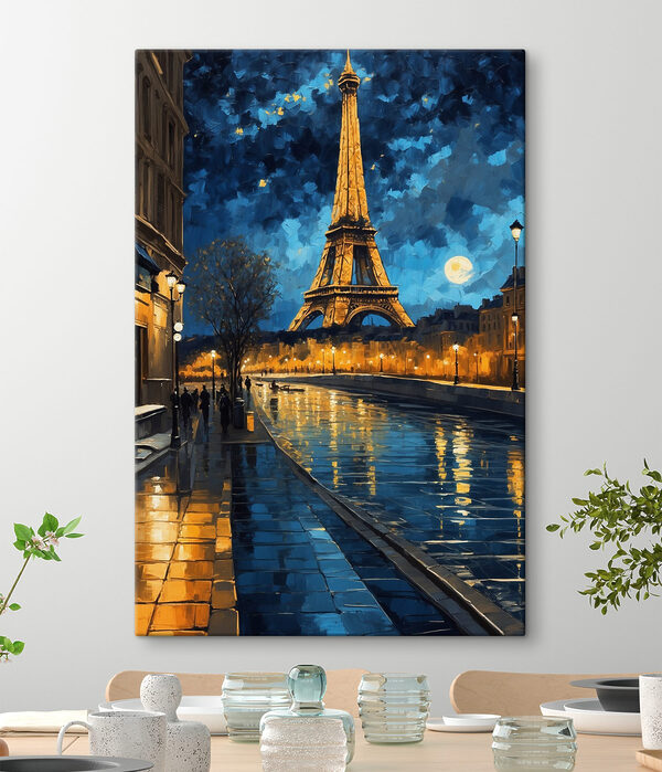 Straße mit einem großen Turm im Hintergrund Straße mit einem großen Turm im Hintergrund