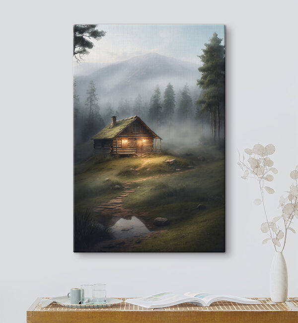 Log cabin in the woods Log cabin in the woods