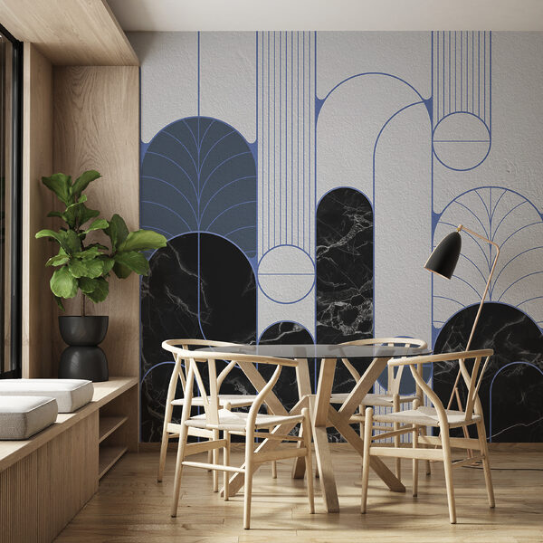 Schwarz-weiß gemusterte Wand Schwarz-weiß gemusterte Wand