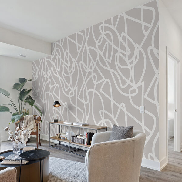 Weiße Linien auf grauem Hintergrund Weiße Linien auf grauem Hintergrund