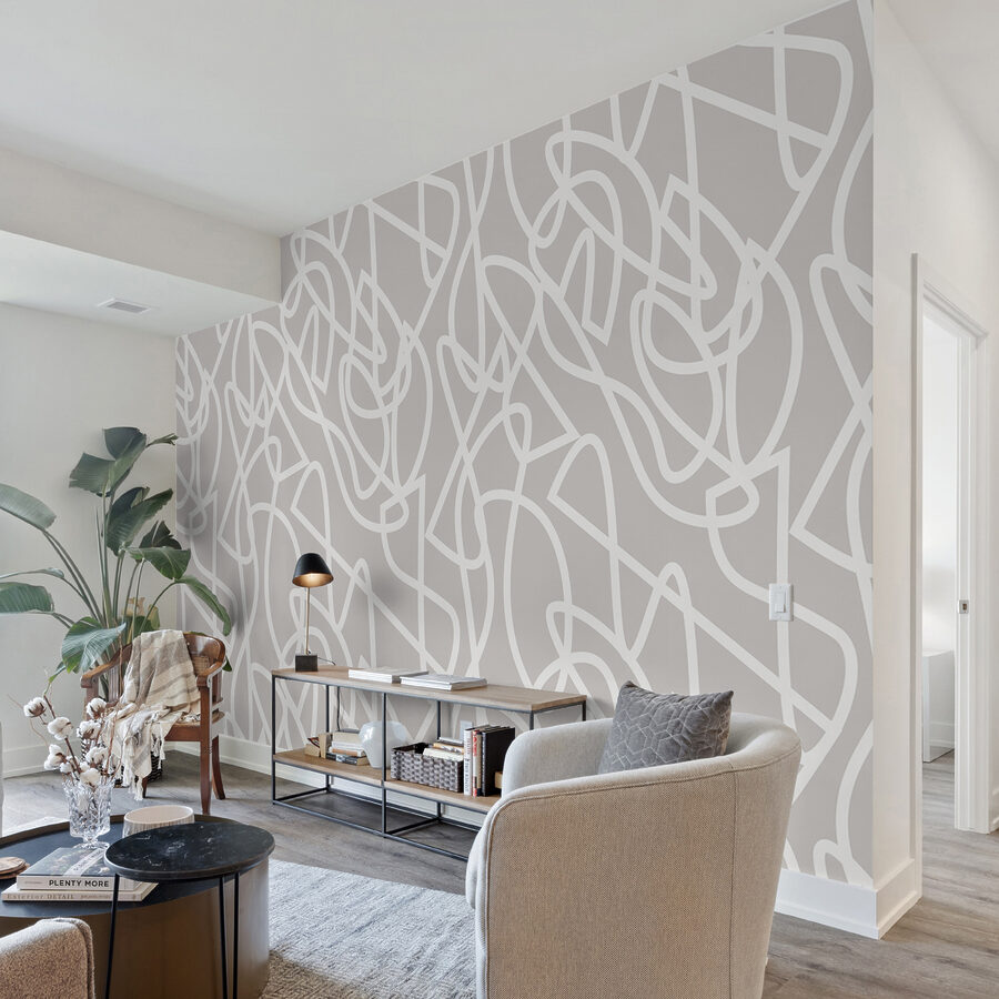 Weiße Linien auf grauem Hintergrund