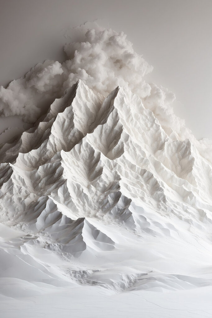 Mountain with smoke coming out of it