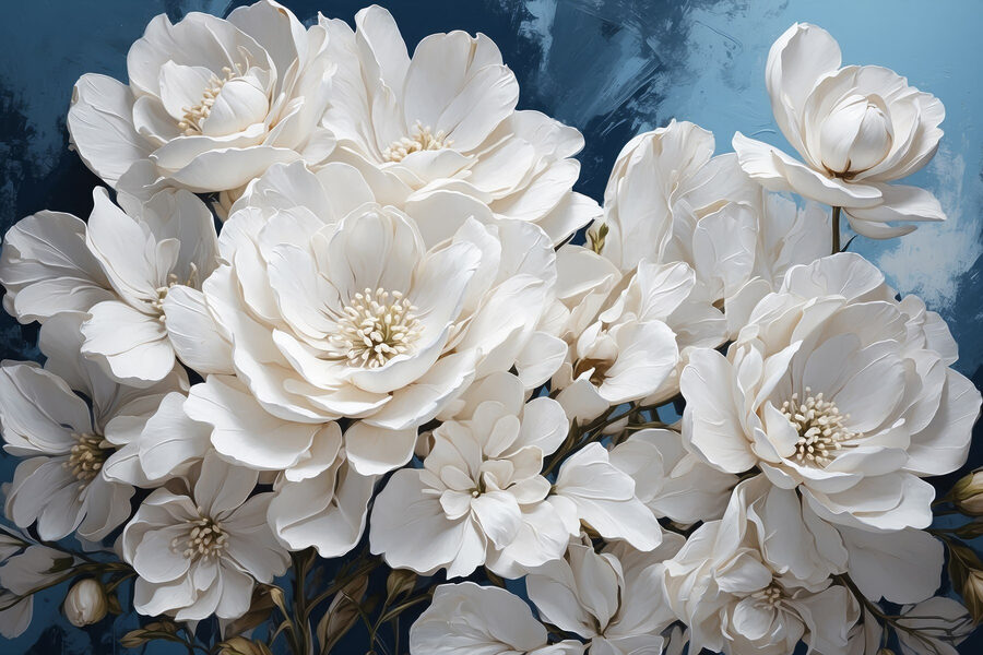 Gruppe von weißen Blumen