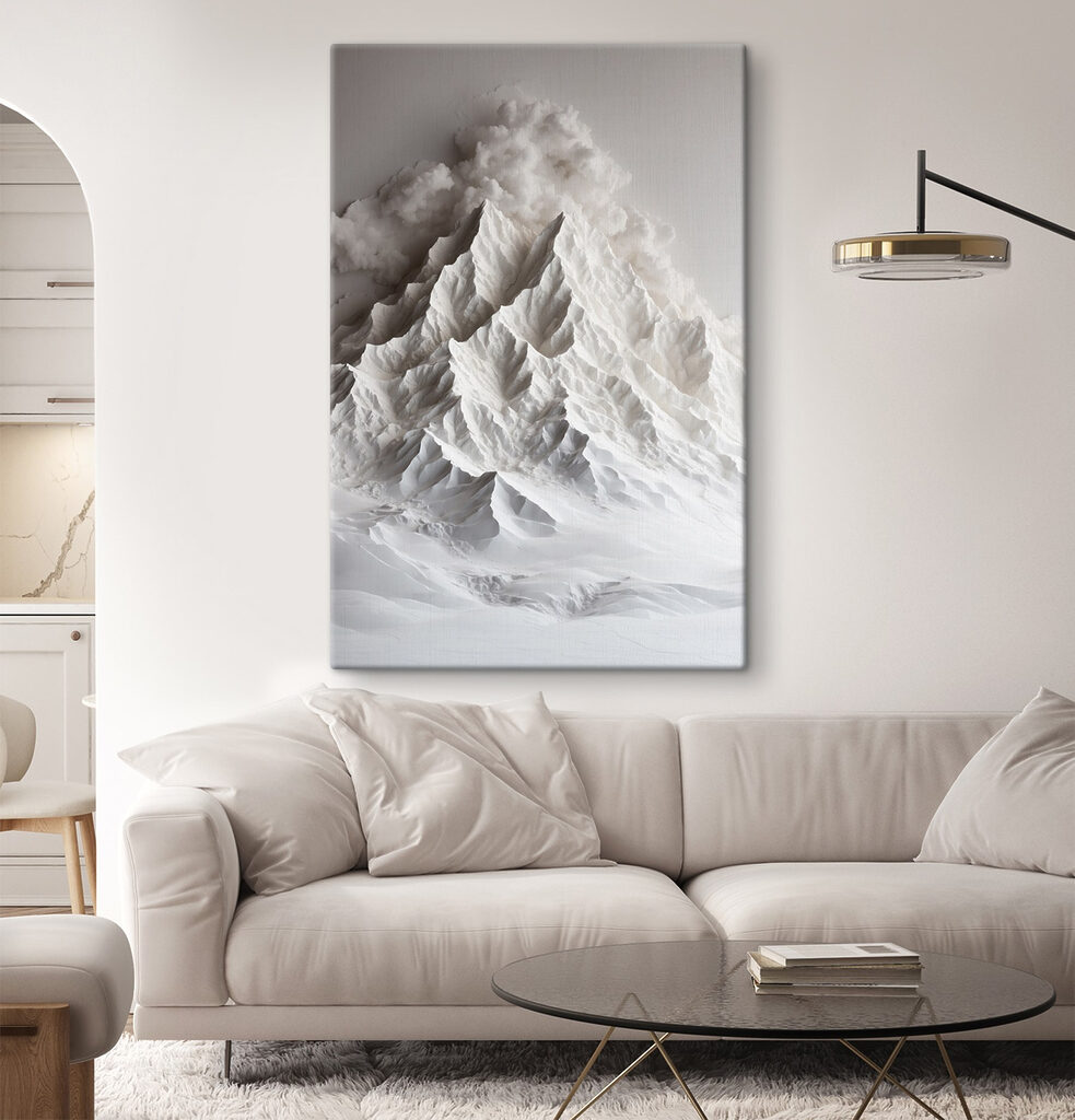 Mountain with smoke coming out of it