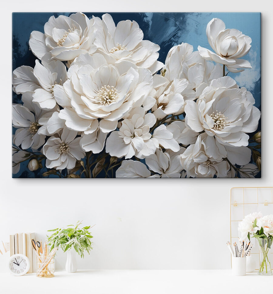 Gruppe von weißen Blumen