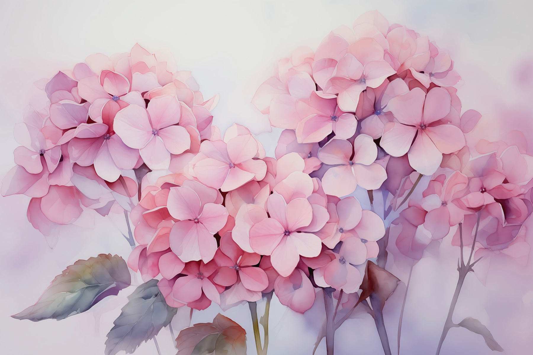 Gruppe von rosa Blumen w02041p - Gruppe von rosa Blumen