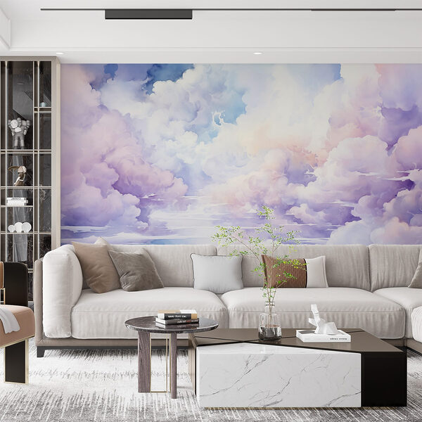 Aquarellmalerei von Wolken Aquarellmalerei von Wolken