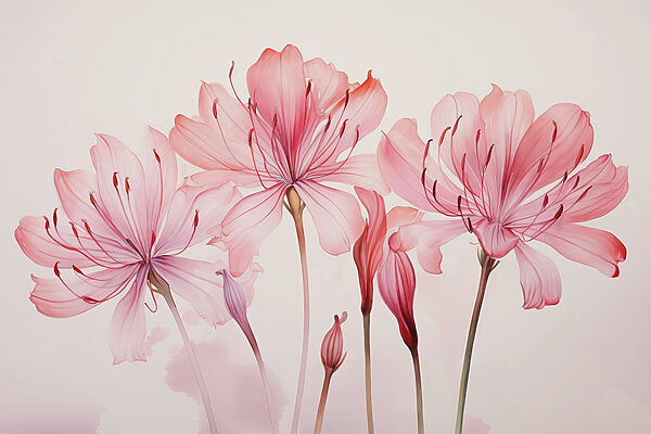 Gruppe von rosa Blumen Gruppe von rosa Blumen
