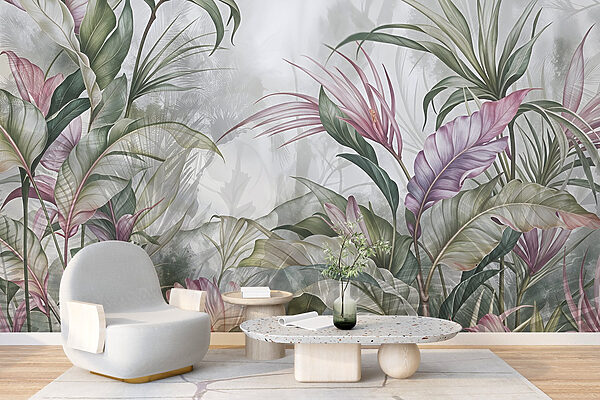 Malerei von Blumen und Blättern Malerei von Blumen und Blättern