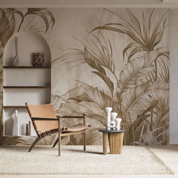 Lush foliage in earthy tones