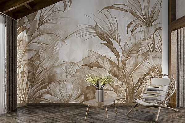 Lush foliage in earthy tones