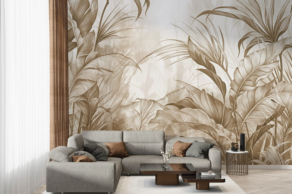 Lush foliage in earthy tones