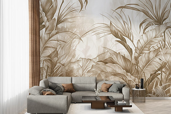 Lush foliage in earthy tones
