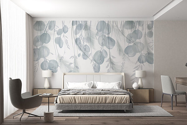 Weißer und grauer Hintergrund mit Federn und Blumen Weißer und grauer Hintergrund mit Federn und Blumen