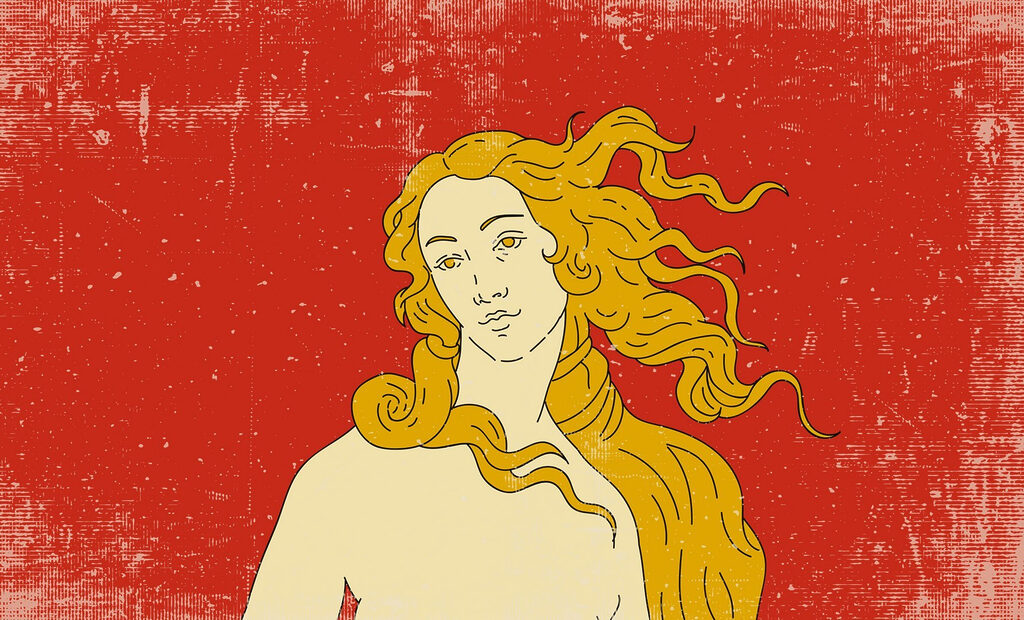 Zeichnung eines Mannes mit langen Haaren Zeichnung eines Mannes mit langen Haaren