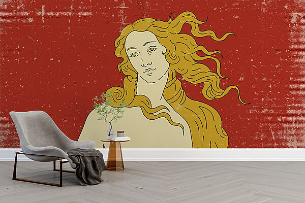 Zeichnung eines Mannes mit langen Haaren Zeichnung eines Mannes mit langen Haaren