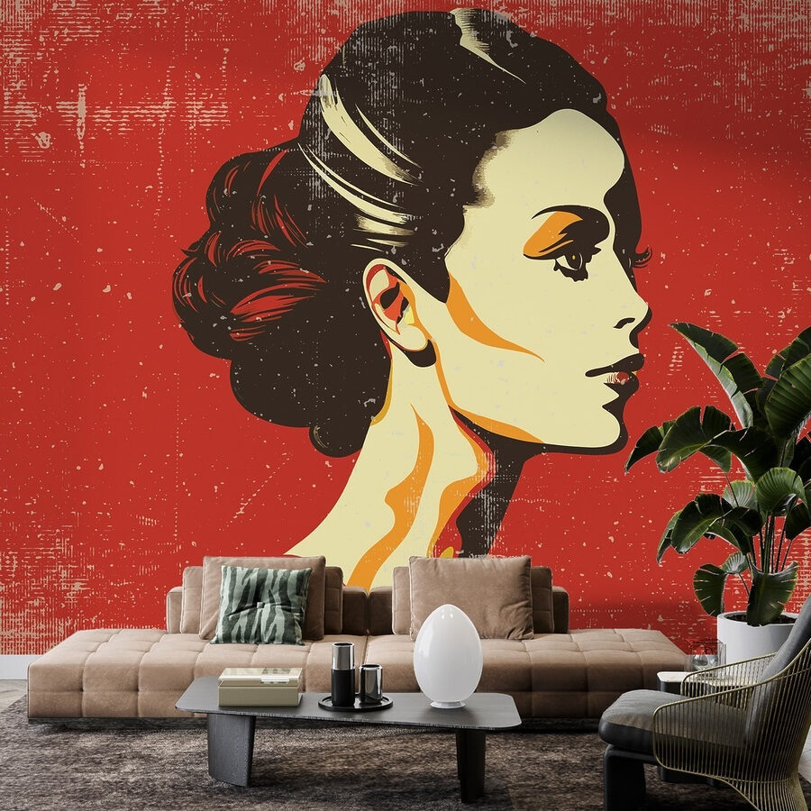 Frau mit Haarknoten