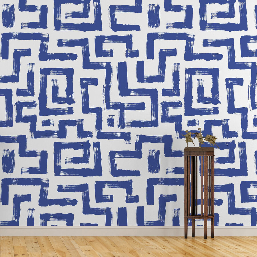 Muster der blauen Linien