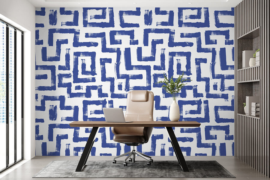 Muster der blauen Linien