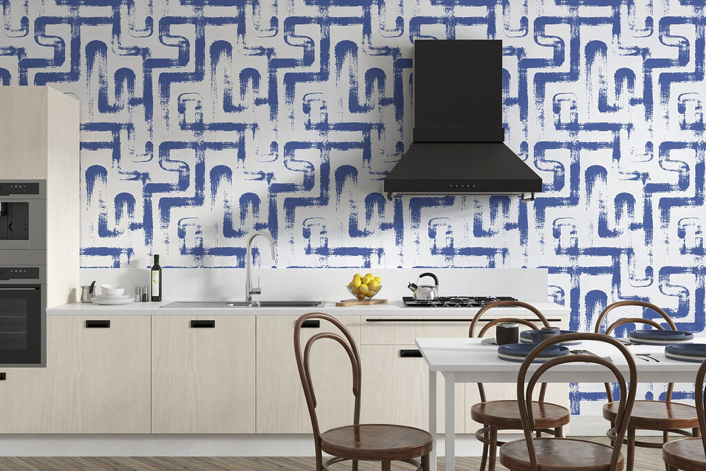 Blue and white pattern