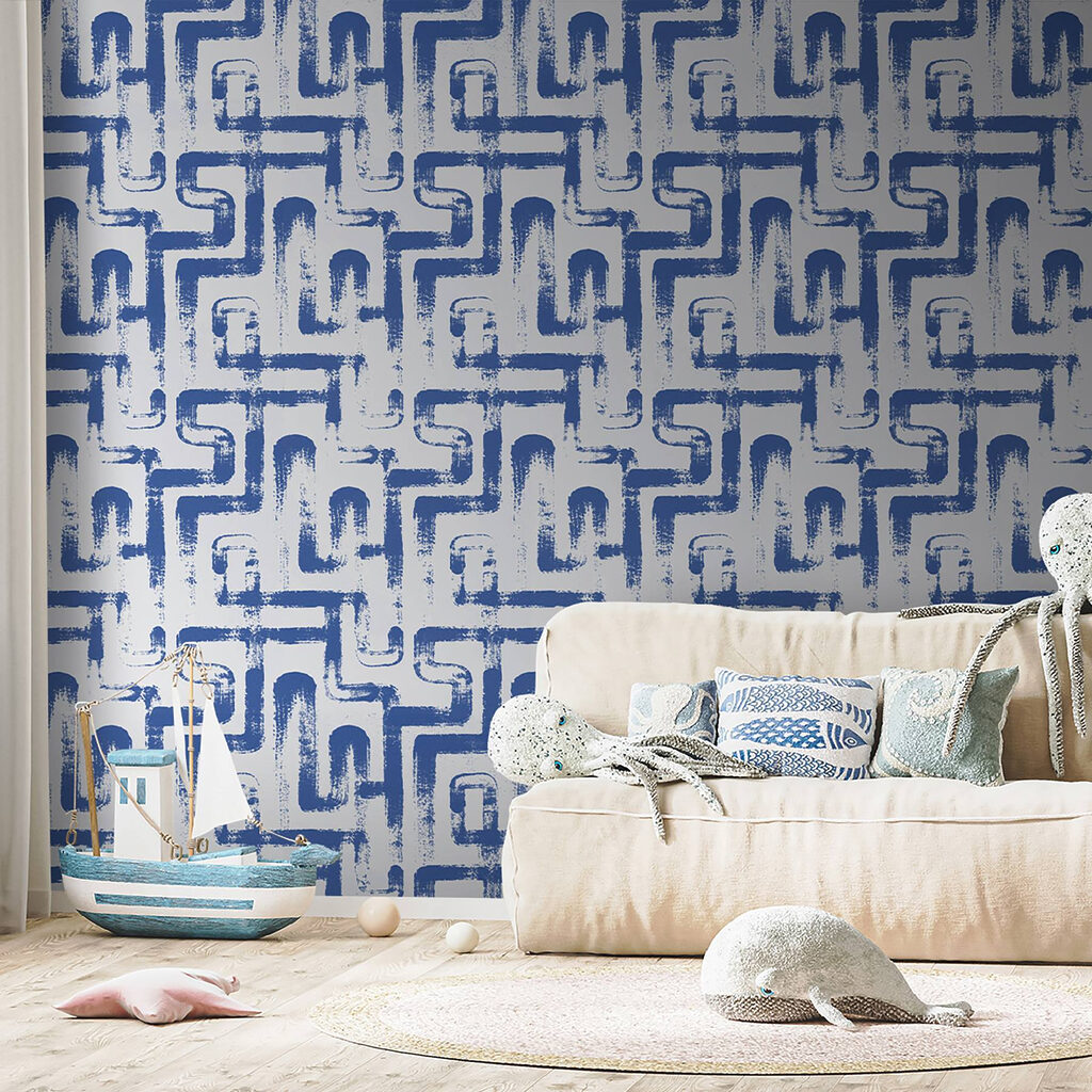 Blue and white pattern