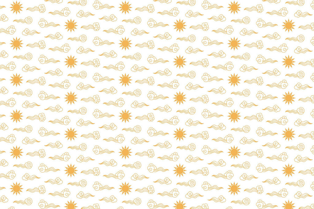 Muster aus Wolken und Sonne Muster aus Wolken und Sonne