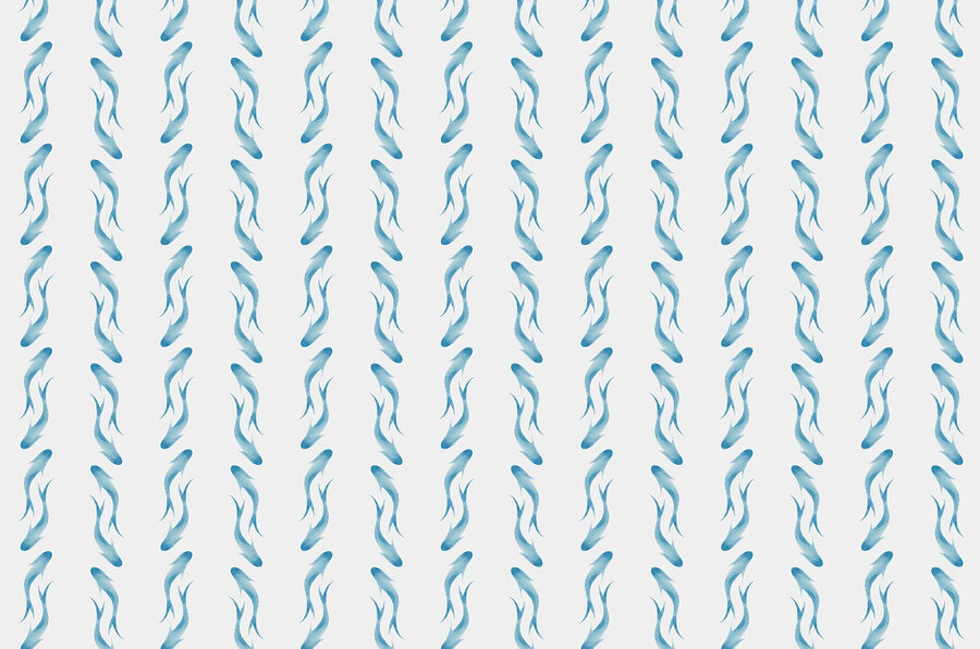 Muster eines blauen Fisches