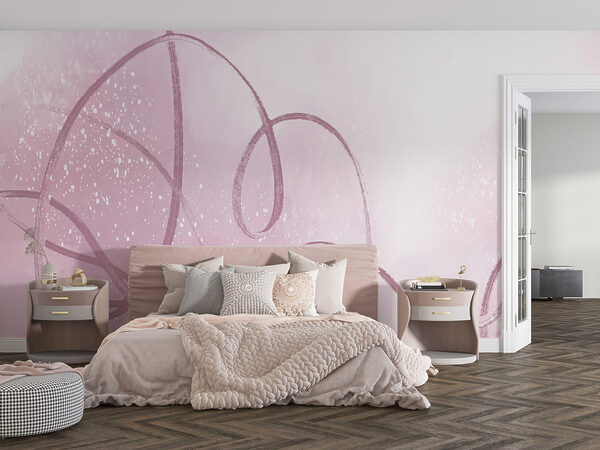 Rosa und weißer Hintergrund mit einer Linie Rosa und weißer Hintergrund mit einer Linie