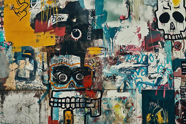 Wand mit Graffiti darauf Wand mit Graffiti darauf