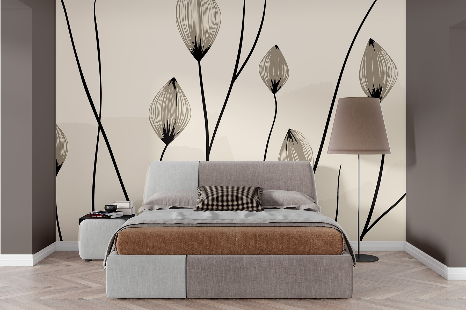 - Elegant lines of delicate blooms