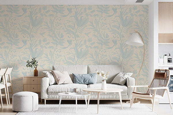 Fototapeten Muster aus Blumen und Vögeln (Artikelnummer: u98618) Fototapeten Fototapeten Muster aus Blumen und Vögeln (Artikelnummer: u98618)